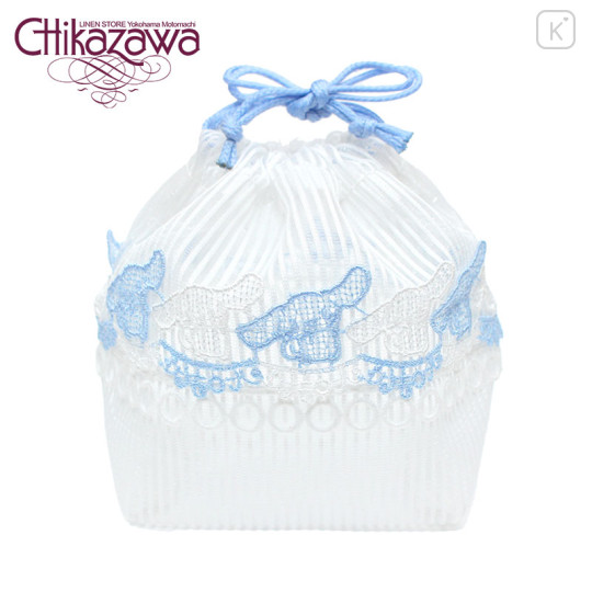 Japan Sanrio × Chikazawa Lace Mini Drawstring Purse - Cinnamoroll - 1