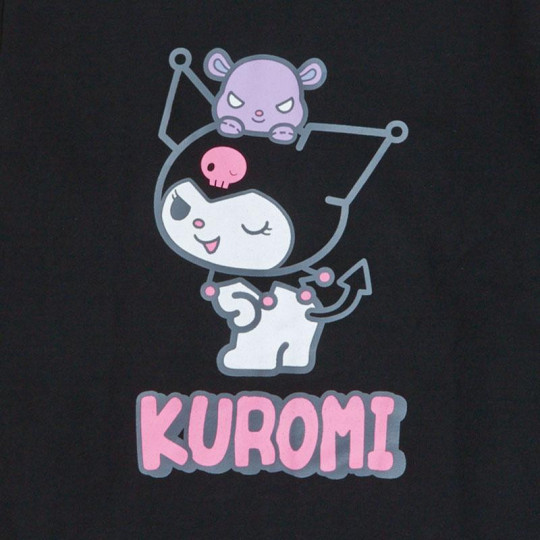 Japan Sanrio Hoodie with Ears (M) - Kuromi - 4