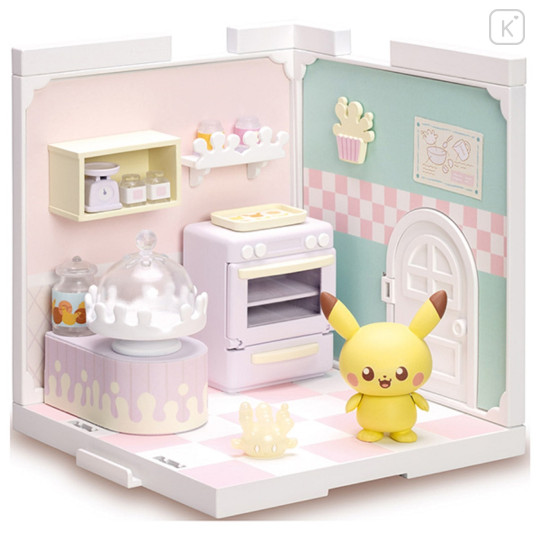 Japan Pokemon Miniature Model - Milcery & Pikachu / Pokepeace House Kitchen - 1