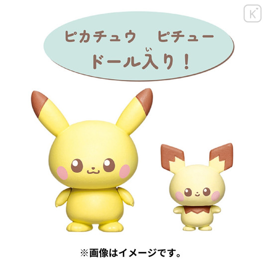 Japan Pokemon Miniature Model - Pikachu & Pichu / Pokepeace House Living - 3