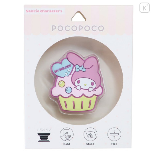 Japan Sanrio Die-cut Soft Pocopoco Smartphone Grip - My Melody / Cake - 1