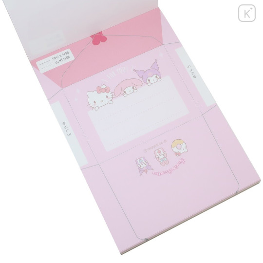 Japan Sanrio Playable Origami Memo - Heart - 4