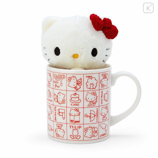 Japan Sanrio Mug & Mascot Holder Set - Hello Kitty Classic - 3