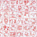 Japan Sanrio Boa Face Drawstring Bag - Hello Kitty Classic - 5