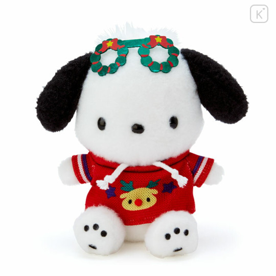 Japan Sanrio Original Plush Toy - Pochacco / Christmas Sweater - 1