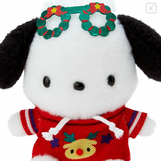 Japan Sanrio Original Plush Toy - Pochacco / Christmas Sweater - 3