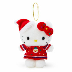 Japan Sanrio Original Mascot Holder - Hello Kitty / Christmas Sweater