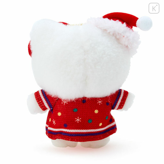 Japan Sanrio Original Mascot Holder - Hello Kitty / Christmas Sweater - 3