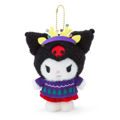 Japan Sanrio Original Mascot Holder - Kuromi / Christmas Sweater