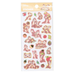 Japan Disney Washi Sticker - Chip & Dale / Autumn