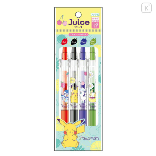 Japan Pokemon Juice Gel Pen 4 Color Set B - 1
