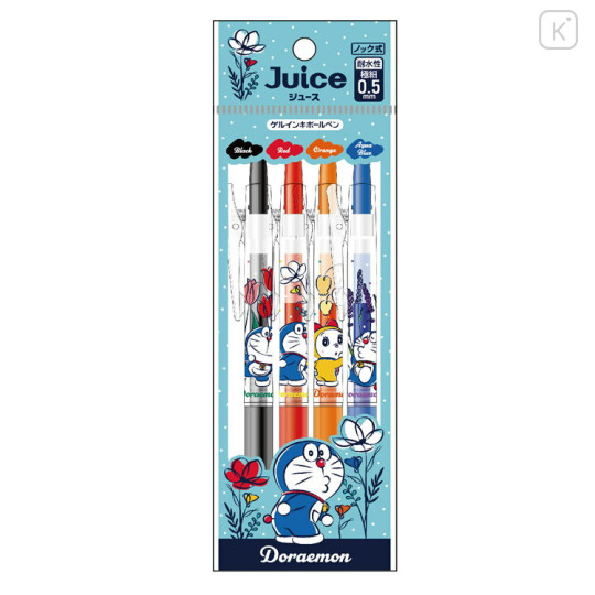 Japan Doraemon Juice Gel Pen 4 Color Set A - 1