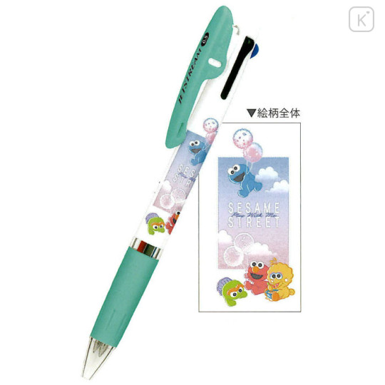 Japan Sesame Street Jetstream 3 Color Multi Ball Pen - 1