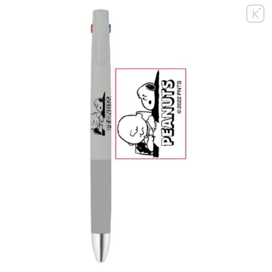 Japan Peanuts bLen 3C Multi Ballpoint Pen - Snoopy : Gray - 2