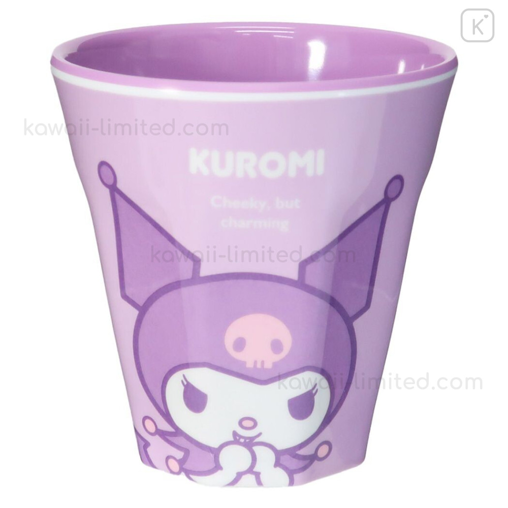 Japan Sanrio Kuromi Melamine Tumbler - Face / Purple