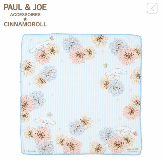 Japan Sanrio × Paul & Joe Gauze Handkerchief - Cinnamoroll / Blue Stripe - 1