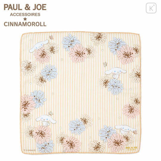 Japan Sanrio × Paul & Joe Gauze Handkerchief - Cinnamoroll / Beige Stripe - 1