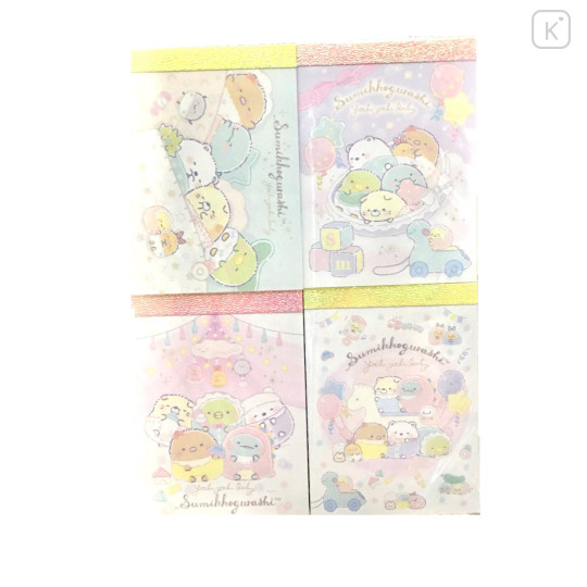 Japan San-X Mini Notepad 4pcs Set - Sumikko Gurashi / Sumikko Baby - 2