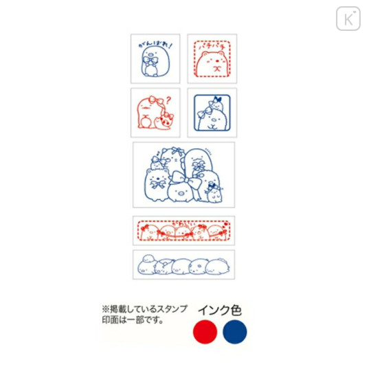 Japan San-X Stamp Chops Set (M) - Sumikko Gurashi / Ribbon - 3