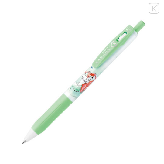 Japan Disney Sarasa Clip Gel Pen - Ariel / Milk Green - 1