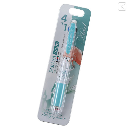 Japan Disney Store Sarasa Multi 4+1 Gel Pen & Mechanical Pencil - Ariel / Castle - 1