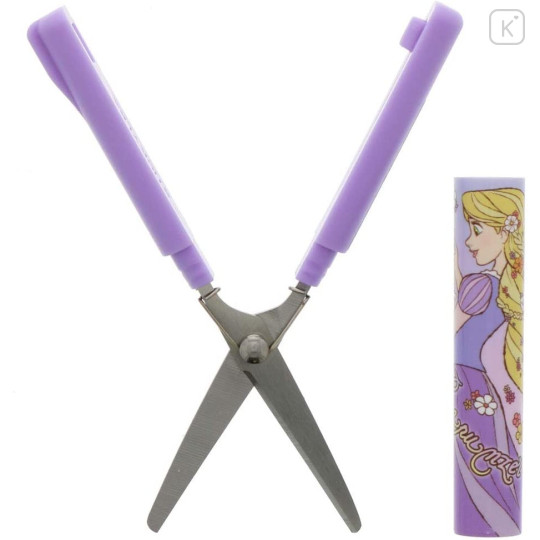 Japan Disney Stickyle Portable Scissors - Rapunzel - 4