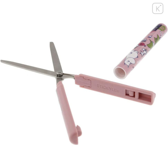 Japan Moomin Stickyle Portable Scissors - Hattifatteners & Moomintroll & Snufkin - 5