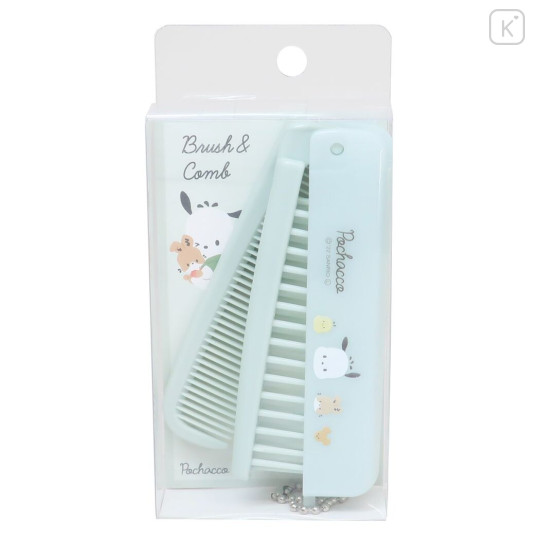 Japan Sanrio Folding Brush & Comb - Pochacco - 1