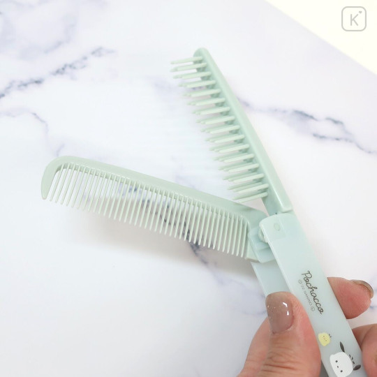 Japan Sanrio Folding Brush & Comb - Pochacco - 3