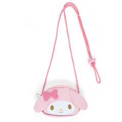 Japan Sanrio Original Face Coin Case with Rope - My Melody