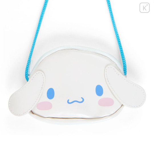 Japan Sanrio Original Face Coin Case with Rope - Cinnamoroll - 2