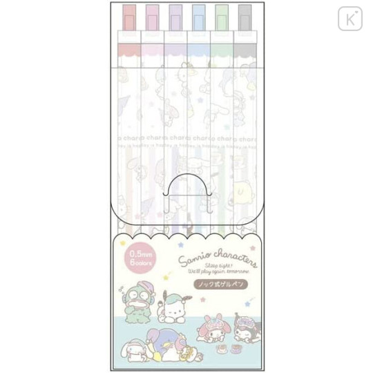 Japan Sanrio Gel Pen 6 Color Set - Sanrio Characters - 1