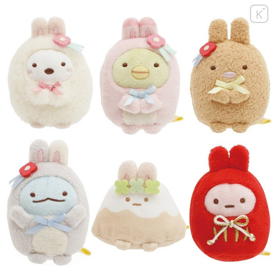 Japan San-X Tenori Plush (SS) 6pcs Set - Sumikko Gurashi : Year of the Rabbit - 1