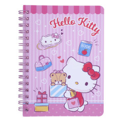 Sanrio A6 Twin Ring Notebook - Hello Kitty / Shopping