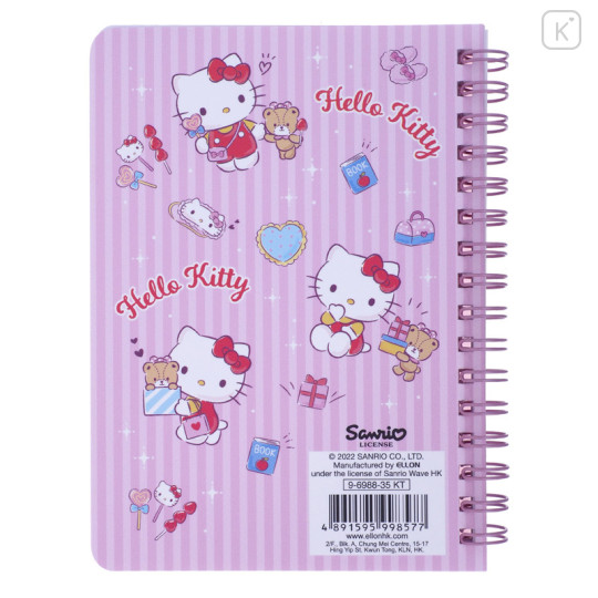 Sanrio A6 Twin Ring Notebook - Hello Kitty / Shopping - 2