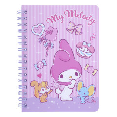 Sanrio A6 Twin Ring Notebook - My Melody / Sweets