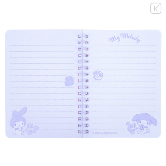 Sanrio A6 Twin Ring Notebook - My Melody / Sweets - 3