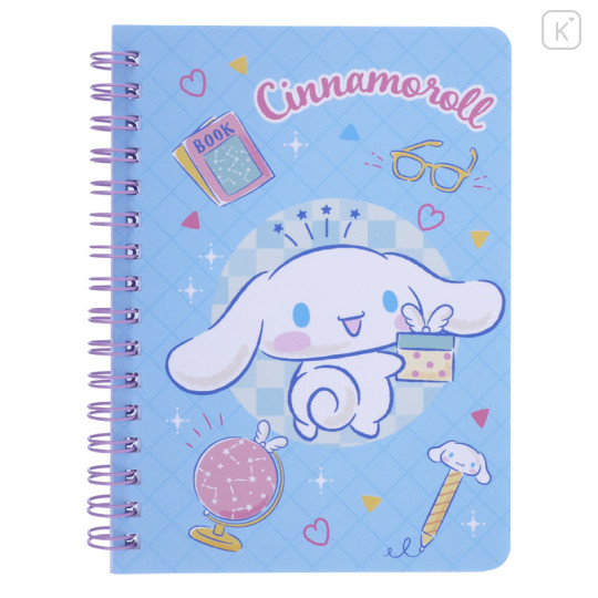 Sanrio A6 Twin Ring Notebook - Cinnamoroll / Research - 1