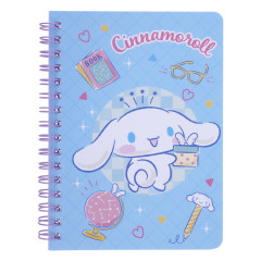 Sanrio A6 Twin Ring Notebook - Cinnamoroll / Research