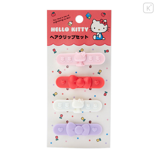 Japan Sanrio Original Hair Clip Set - Hello Kitty / Forever Sanrio - 1