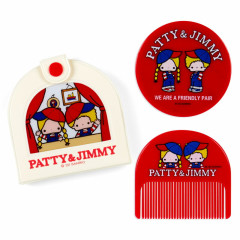 Japan Sanrio Original Mirror & Comb Set with Case - Patty & Jimmy / Forever Sanrio