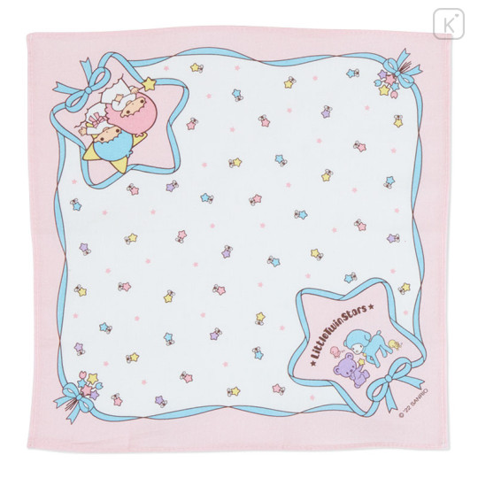 Japan Sanrio Original Handkerchief with Case Set - Little Twin Stars / Forever Sanrio - 3