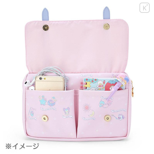 Japan Sanrio Original Multi Pocket Bag - Little Twin Stars / Illustrated Book - 8