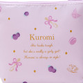 Japan Sanrio Original Ribbon Pouch - Kuromi / Tea Room - 5