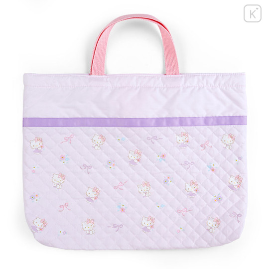 Japan Sanrio Original Quilted Lesson Bag - Hello Kitty - 2