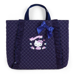 Japan Sanrio Original Quilted Lesson Bag - Hello Kitty / Navy