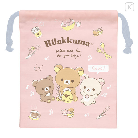 Japan San-X Drawstring Bag - Rilakkuma / Sweets - 1