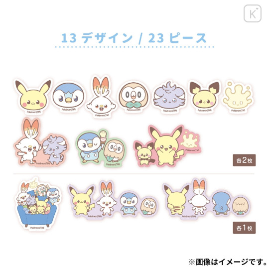 Japan Pokemon Flake Seal Sticker - Pokepeace A - 2