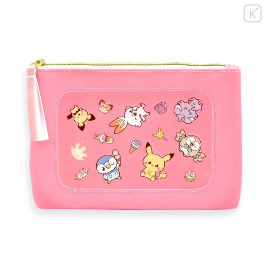Japan Pokemo Silicon Window Pouch - Pokepeace Pink - 1