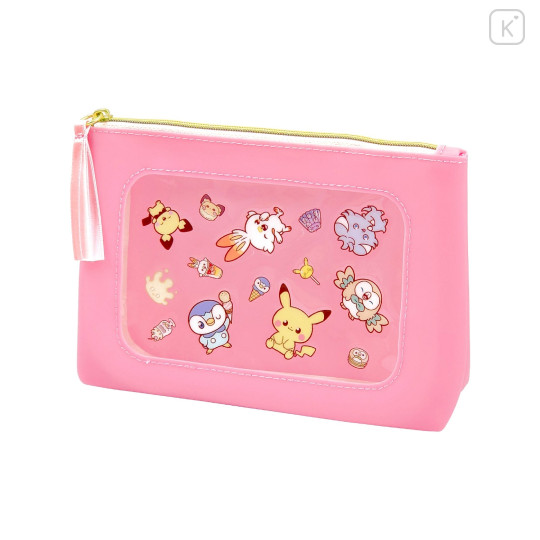 Japan Pokemo Silicon Window Pouch - Pokepeace Pink - 2